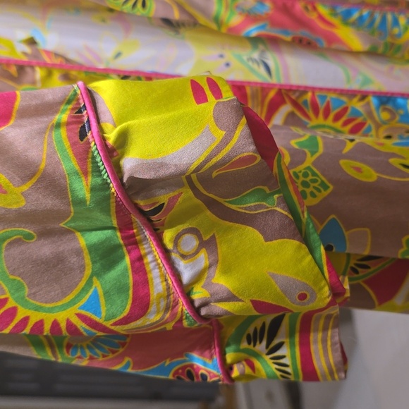 Trina Turk Multicolor Silk Floral Robe - Picture 5 of 15